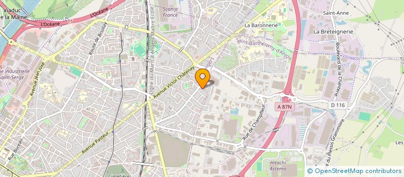 localisation de l'entreprise ASG à ANGERS