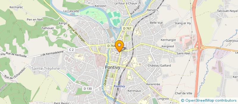 localisation de l'entreprise ASG  PONTIVY