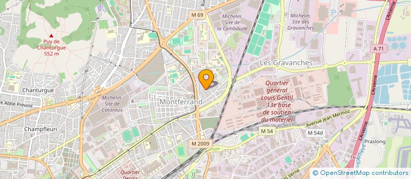 localisation de l'entreprise ASG AUVERGNE  CLERMONT-FERRAND