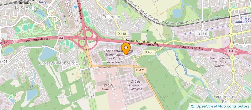 localisation de l'entreprise ASG MAINTENANCE  COLLEGIEN