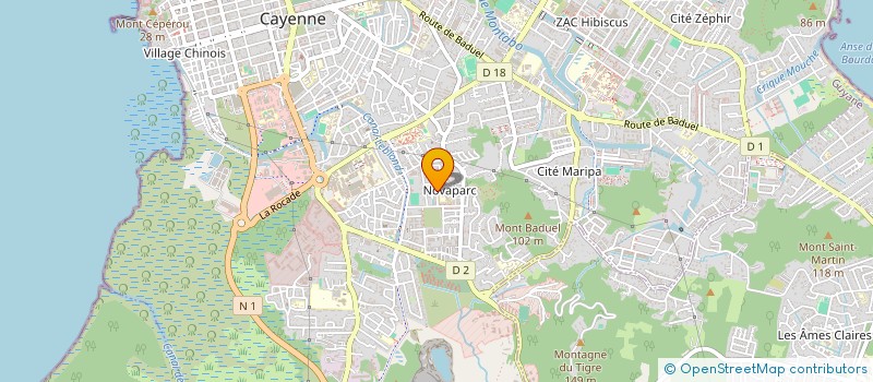 localisation de l'entreprise ASG SERVICE ESPACE VERT  CAYENNE