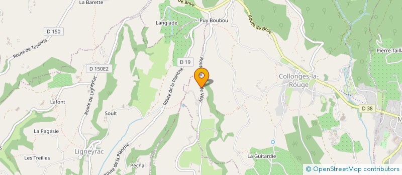 localisation de l'entreprise ASG TP  COLLONGES-LA-ROUGE