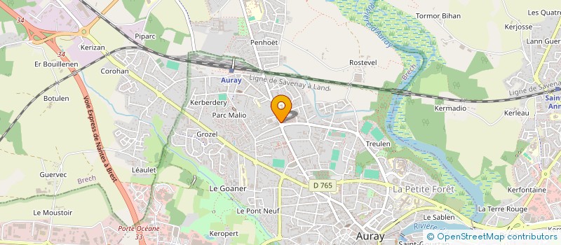 localisation de l'entreprise ASGARE à AURAY