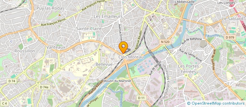 localisation de l'entreprise ASGD à LIMOGES