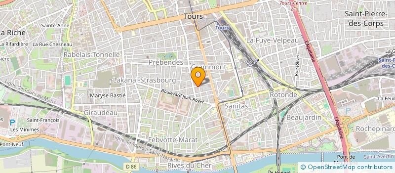 localisation de l'entreprise ASGI AGCE SECURITE GARDIENNAGE INTERVEN  TOURS