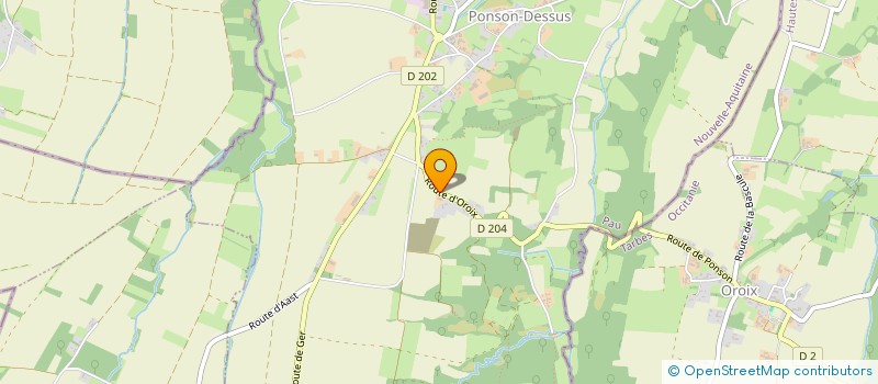 localisation de l'entreprise ASH  PONSON-DESSUS