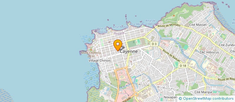 localisation de l'entreprise ASH  CAYENNE