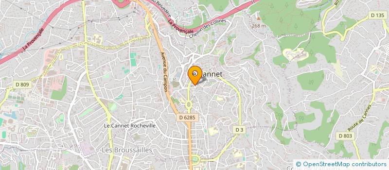localisation de l'entreprise ASH à LE CANNET