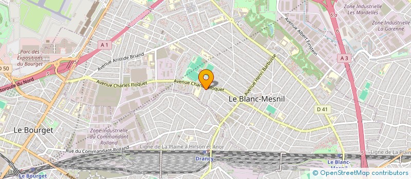 localisation de l'entreprise ASH BAT ELEC  LE BLANC-MESNIL