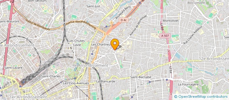localisation de l'entreprise ASH'M VTC à MARSEILLE