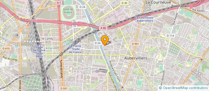 localisation de l'entreprise ASH RENOVATION  AUBERVILLIERS