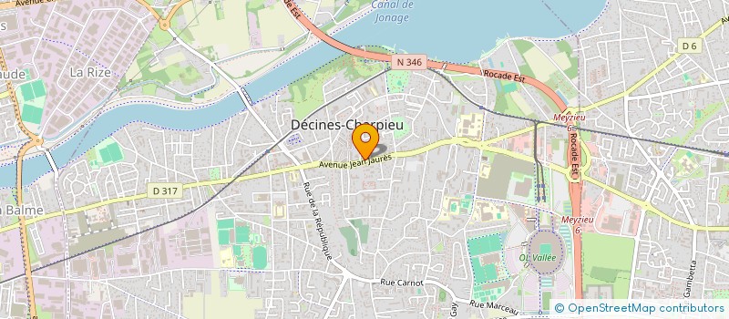 localisation de l'entreprise ASHAANTY PROJECT CIE  DECINES-CHARPIEU