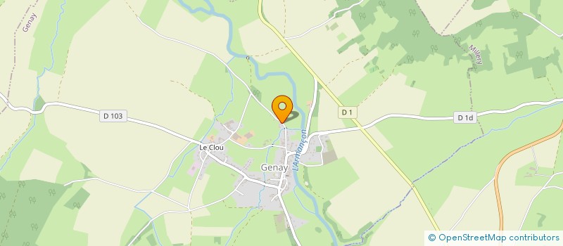 localisation de l'entreprise ASHADE (ASSOCIATION HUMANITAIRE D'AIDE AUX PLUS DEMUNIS)  GENAY