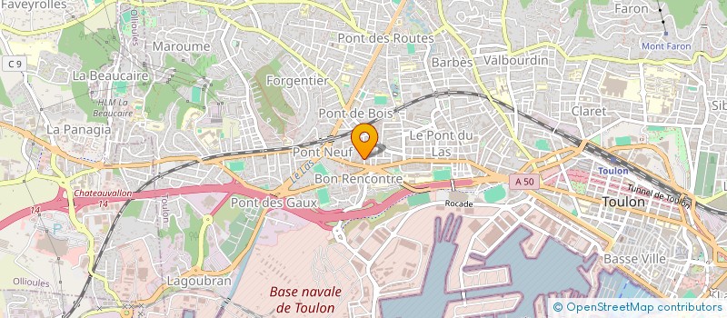 localisation de l'entreprise ASHP YM à TOULON