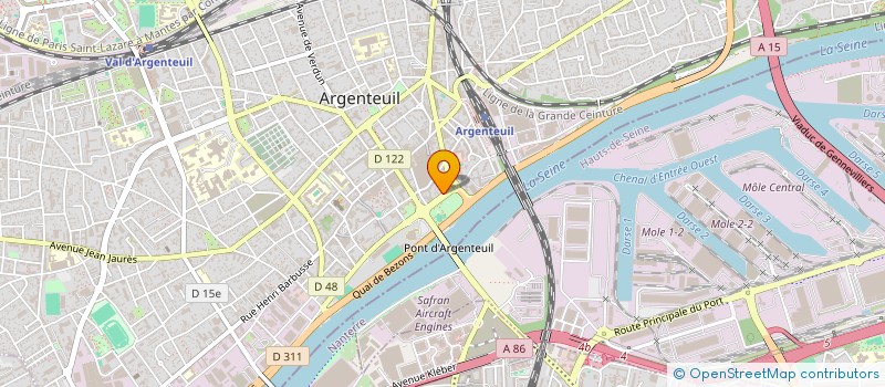 localisation de l'entreprise ASI DEVELOPPEMENT à ARGENTEUIL