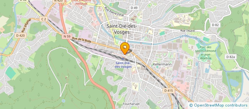 localisation de l'entreprise ASIA à SAINT-DIE-DES-VOSGES