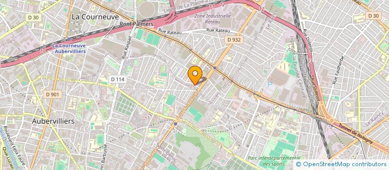 localisation de l'entreprise ASIA IMPEX à LA COURNEUVE