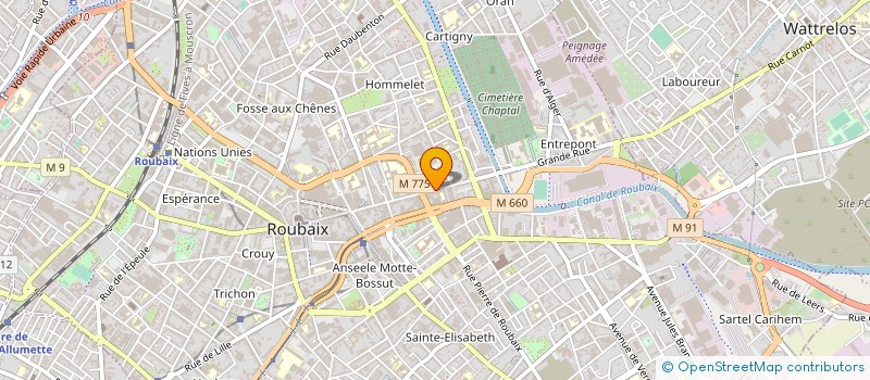 localisation de l'entreprise ASIAFRICA DISTRIBUTION à ROUBAIX