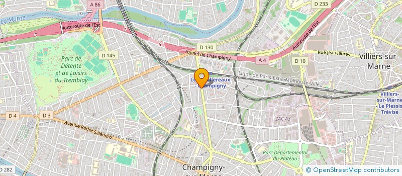 localisation de l'entreprise ASIAN GARDEN à CHAMPIGNY-SUR-MARNE