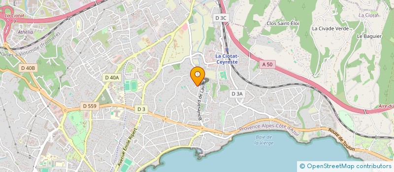 localisation de l'entreprise ASICA  LA CIOTAT