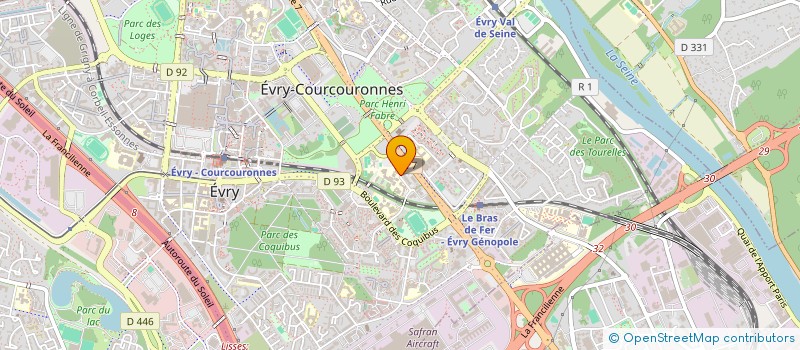 localisation de l'entreprise ASICOM à EVRY-COURCOURONNES