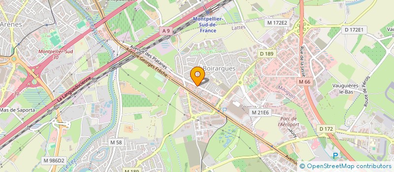 localisation de l'entreprise ASICS FRANCE à LATTES