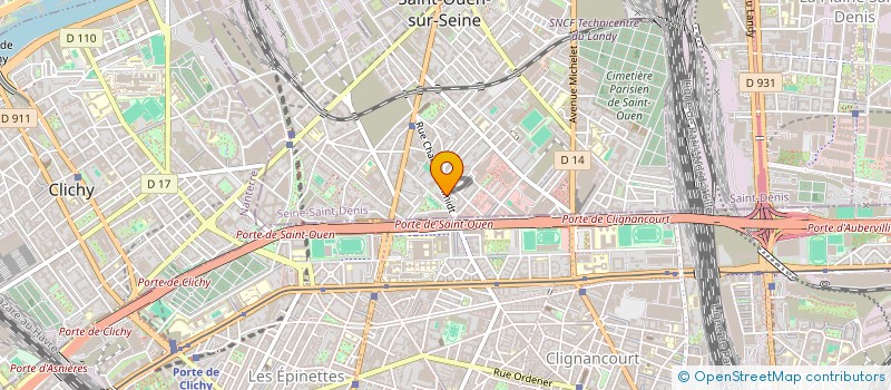 localisation de l'entreprise ASIE BATIMENT CONSTRUCTION  SAINT-OUEN-SUR-SEINE