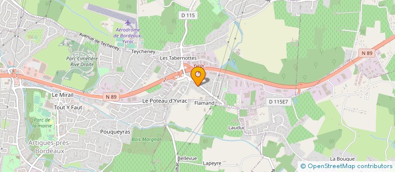 localisation de l'entreprise ASIE BORDEAUX à YVRAC