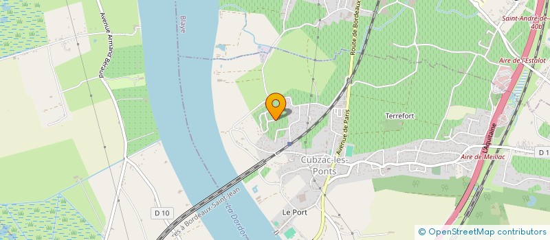 localisation de l'entreprise ASIK PLATRERIE PEINTURE à CUBZAC-LES-PONTS