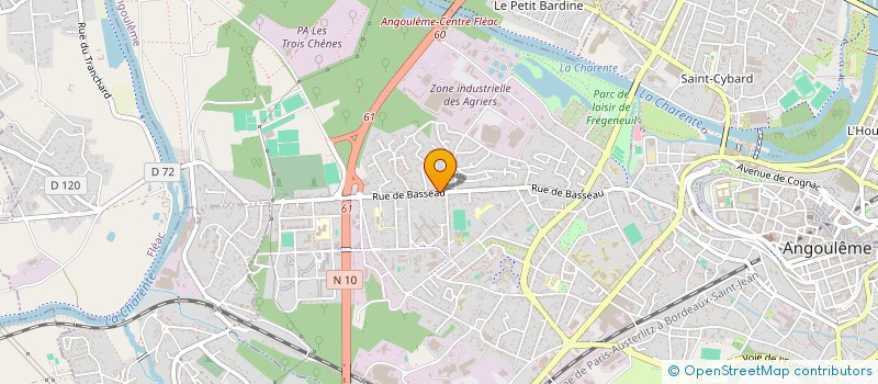 localisation de l'entreprise ASILE à ANGOULEME