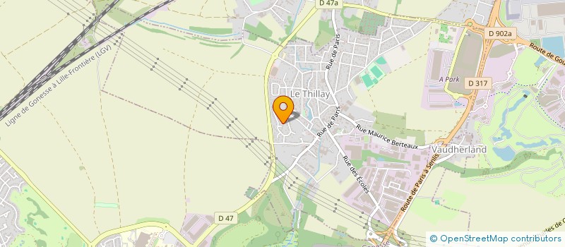 localisation de l'entreprise ASIM 95  LE THILLAY