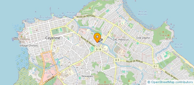 localisation de l'entreprise ASIRE PA PITET  CAYENNE