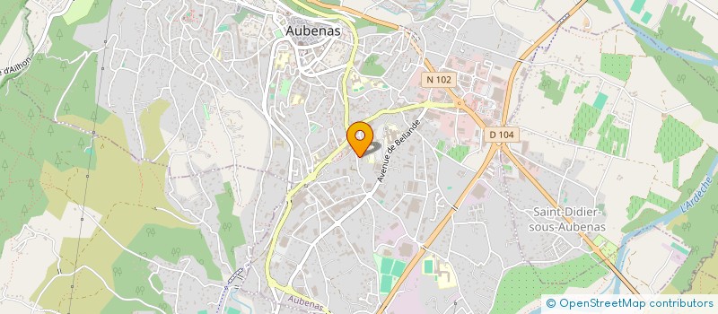 localisation de l'entreprise ASJ à AUBENAS