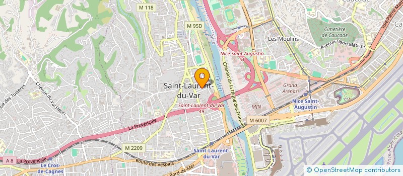 localisation de l'entreprise ASJ BUSINESS CENTER à SAINT-LAURENT-DU-VAR