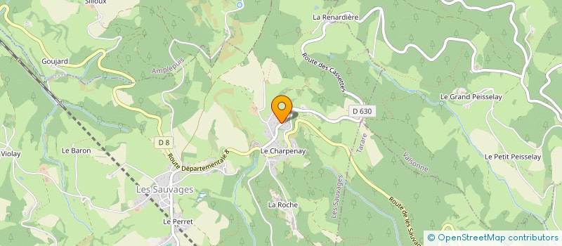 localisation de l'entreprise ASJ IMMO  LES SAUVAGES