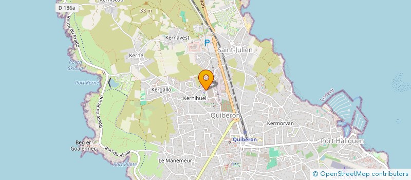 localisation de l'entreprise ASJ PEINTURE à QUIBERON