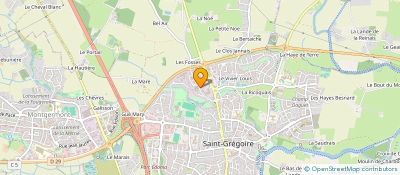 localisation de l'entreprise ASKOM  SAINT-GREGOIRE