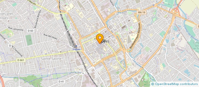 localisation de l'entreprise ASL 18 RUE CHAMPEAUX à TROYES