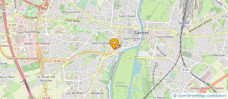 localisation de l'entreprise ASL 20 BIS RUE DU PONT DES MONARDS  SAINTES