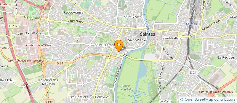 localisation de l'entreprise ASL 20 RUE DU PONT DES MONARDS  SAINTES