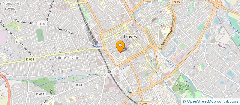 localisation de l'entreprise ASL. 4 RUE CHARLES FICHOT à TROYES