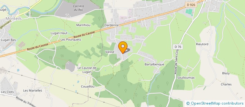 localisation de l'entreprise ASL  SEPTFONDS