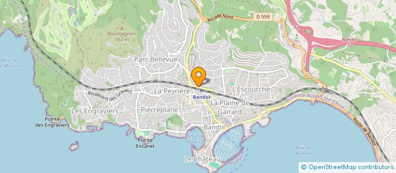 localisation de l'entreprise ASL 83 à BANDOL