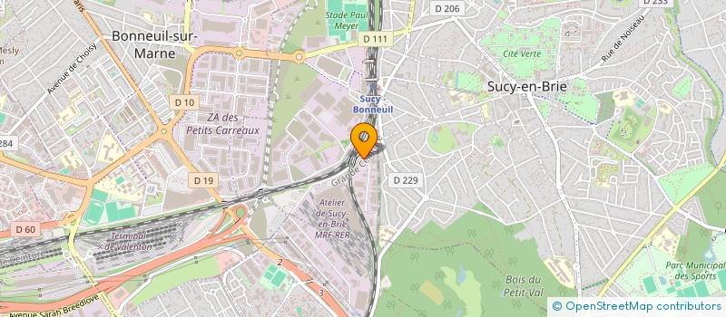 localisation de l'entreprise ASL 91 à SUCY-EN-BRIE
