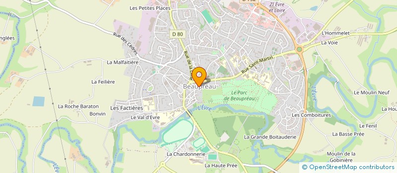 localisation de l'entreprise ASL D IRRIGATION BASSIN DE L EVRE à BEAUPREAU-EN-MAUGES