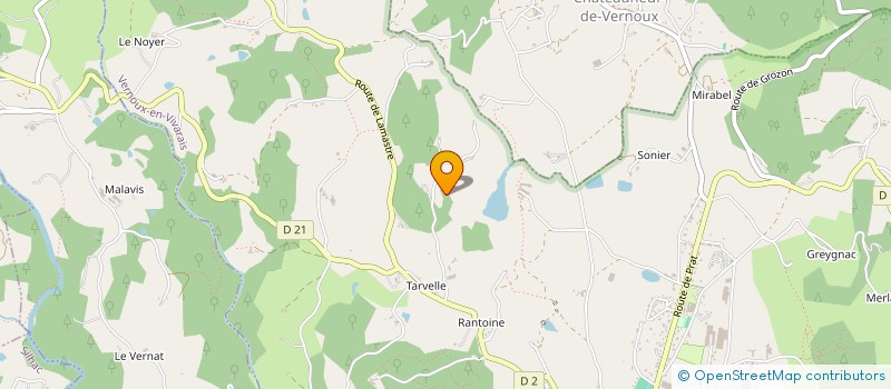 localisation de l'entreprise ASL DE LIOUX-RANTOINE  VERNOUX-EN-VIVARAIS