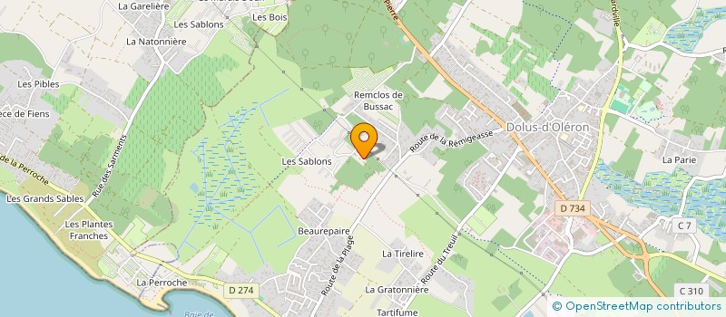 localisation de l'entreprise ASL DES CO-LOTIS DES SABLONS  DOLUS-D OLERON