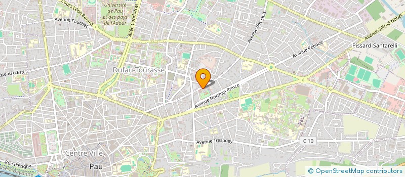 localisation de l'entreprise ASL DES PROPRIETAIRES FORESTIERS PRIVES DU BEARN (ASL PFP DU BEARN) à PAU