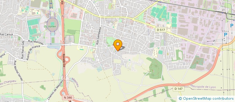 localisation de l'entreprise ASL DU LOTISSEMENT  LES HAUTS DE MEYZIEU  MEYZIEU