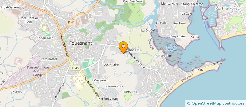 localisation de l'entreprise ASL HAMEAU DU CAP  FOUESNANT